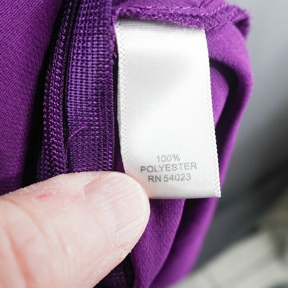 Banana Republic Womans Top 4 Purple Sheer Timeless Corpcore Statement Flowy Y2K - Picture 5 of 11